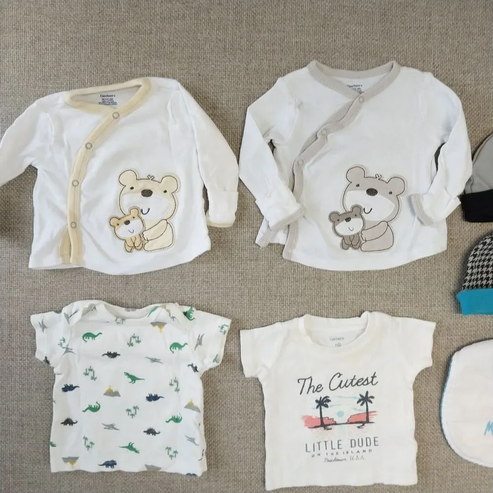 Baby Infant Boy Clothing Bundle Bodysuit Variety Of Colors 24 Pieces Newborn #6